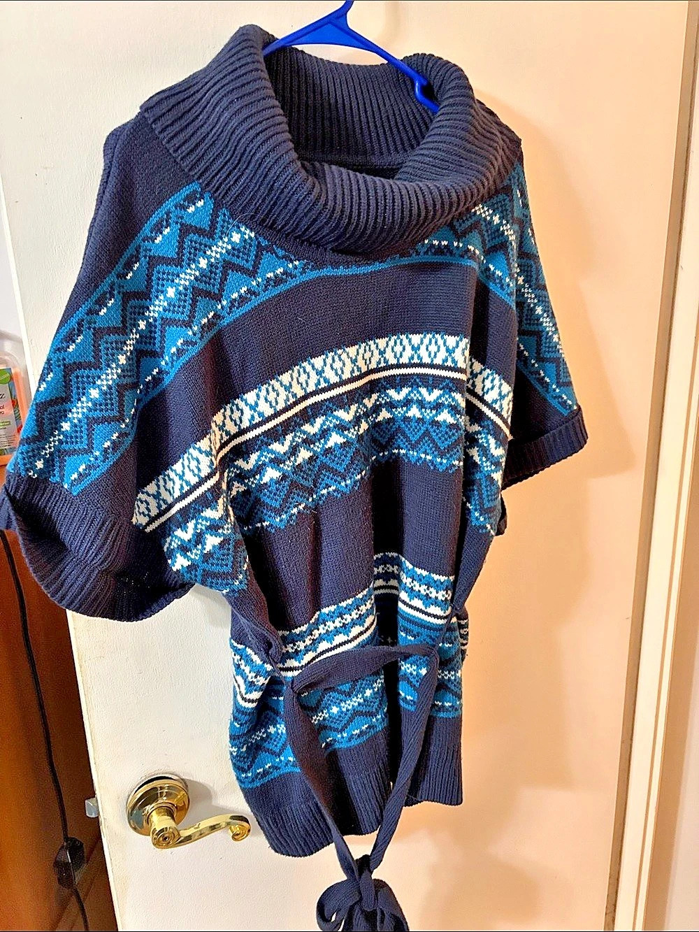 Fashion Bug Women's Geometric Cowl Neck Sweater Size 1X